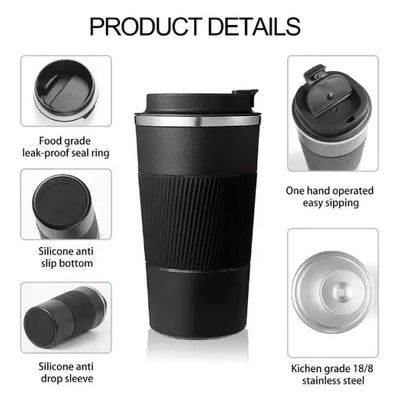 Stainless Steel Thermal Travel Mug - Lunqara 
