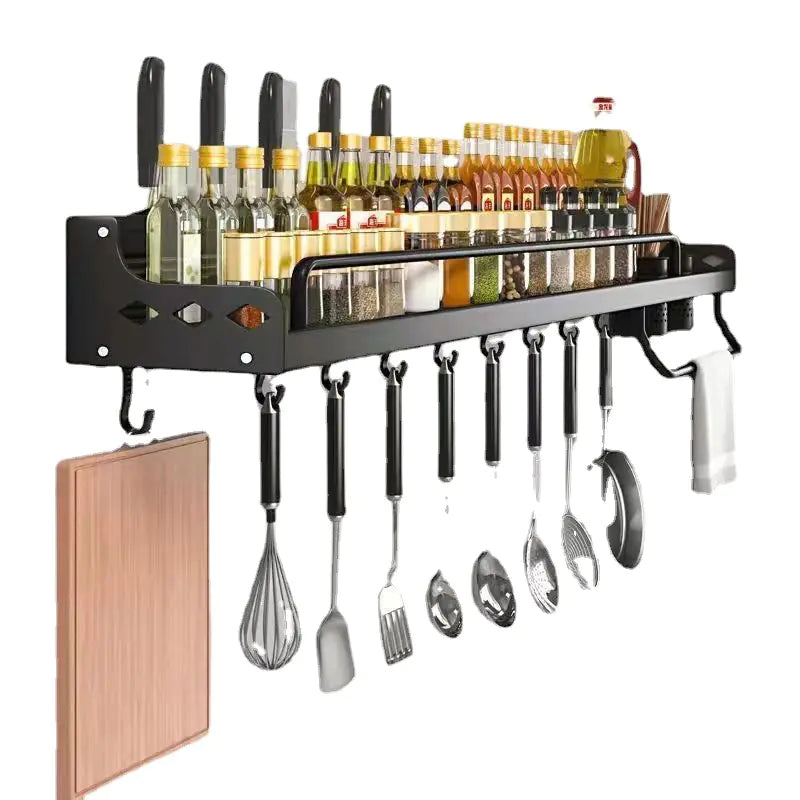 Wall-Mounted Multi-Function Kitchen Storage Rack - Lunqara 