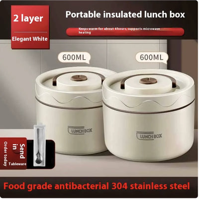 Extra-Long Insulated Stainless Steel Lunch Box