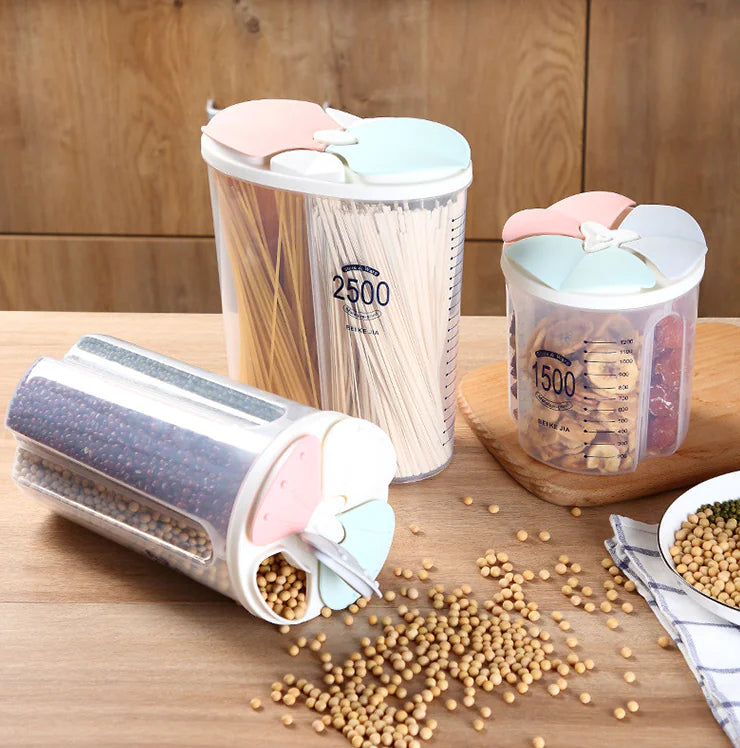 Transparent Plastic Food Storage Container for Grains