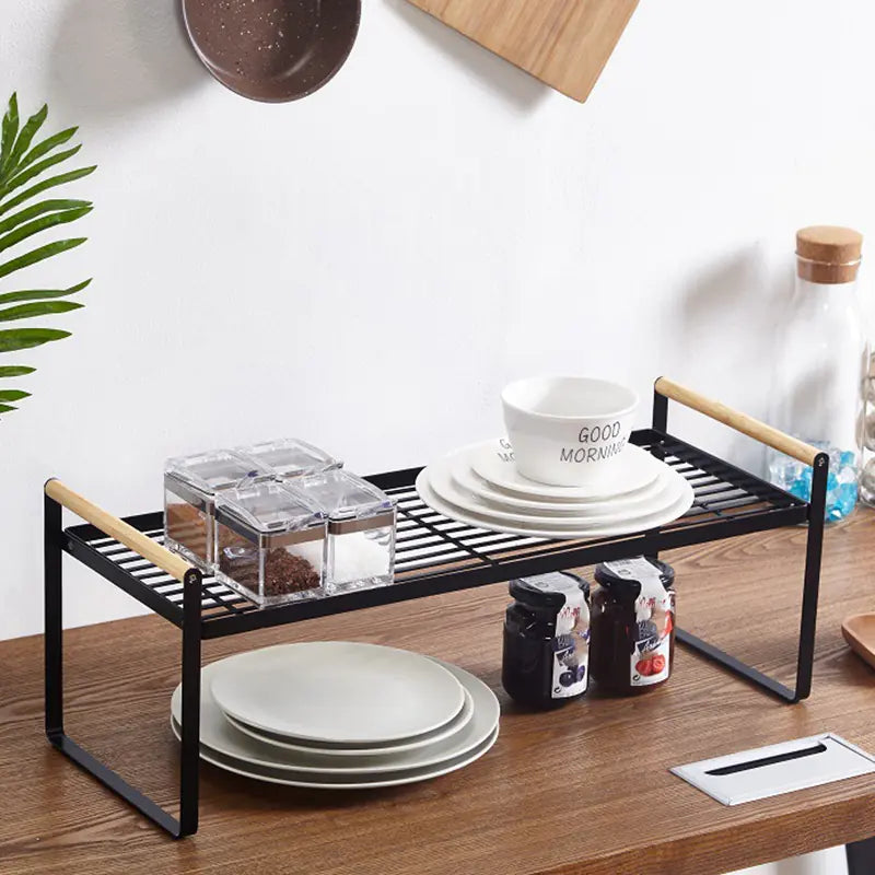 Wrought Iron Double-Layer Condiment Bottle Storage