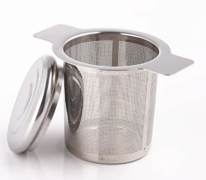304 Stainless Steel Tea Strainer with Lid and Handle