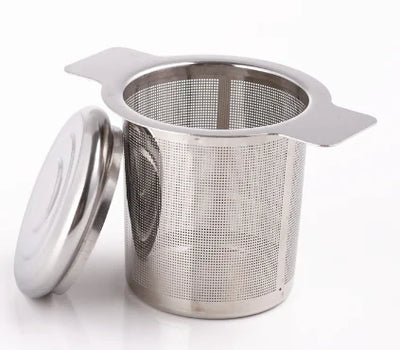 304 Stainless Steel Tea Strainer with Lid and Handle