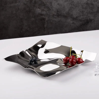 Nordic Style Stainless Steel Irregular Fruit Bowl - Lunqara
