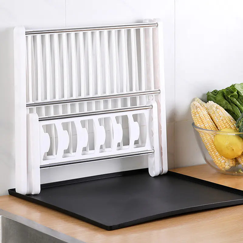 New Folding Kitchen Draining Rack for Utensil Storage - Lunqara 
