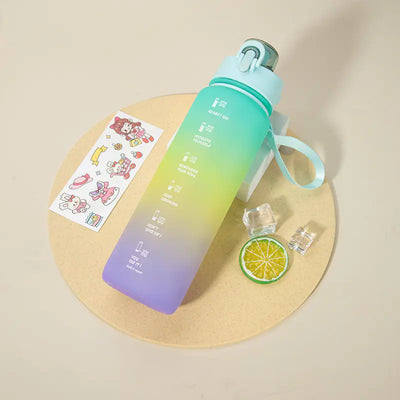 Three-Color Gradient Outdoor Sports Water Bottle