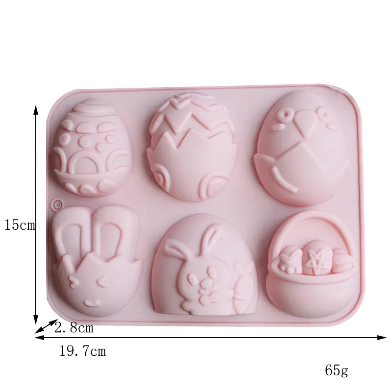 Easter Silicone Molds for Chocolate Cake Decorations