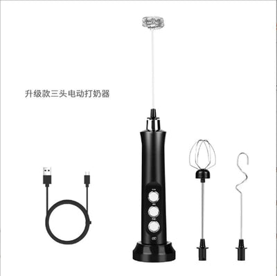 Portable USB Rechargeable Electric Milk Frother - Lunqara