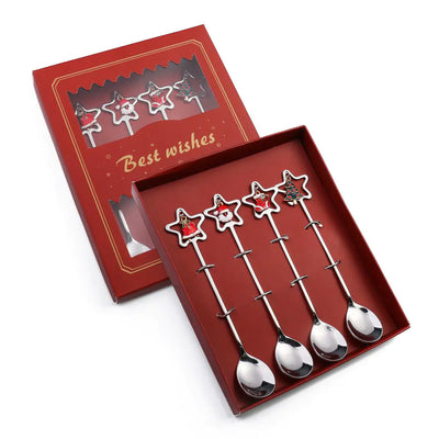 Cartoon Christmas Spoon Cutlery Set for Desserts