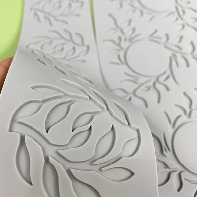 Silicone Mold for Leaf Ring Fondant Lace Decoration