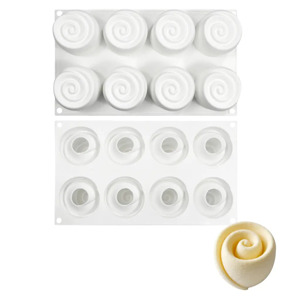 8 - Cavity Rose Silicone Mousse Mold for DIY Gifts - Lunqara