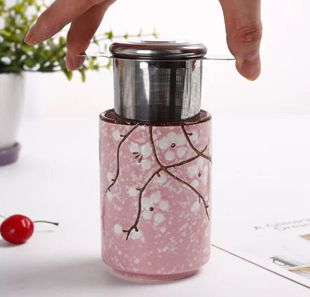 304 Stainless Steel Tea Strainer with Lid and Handle