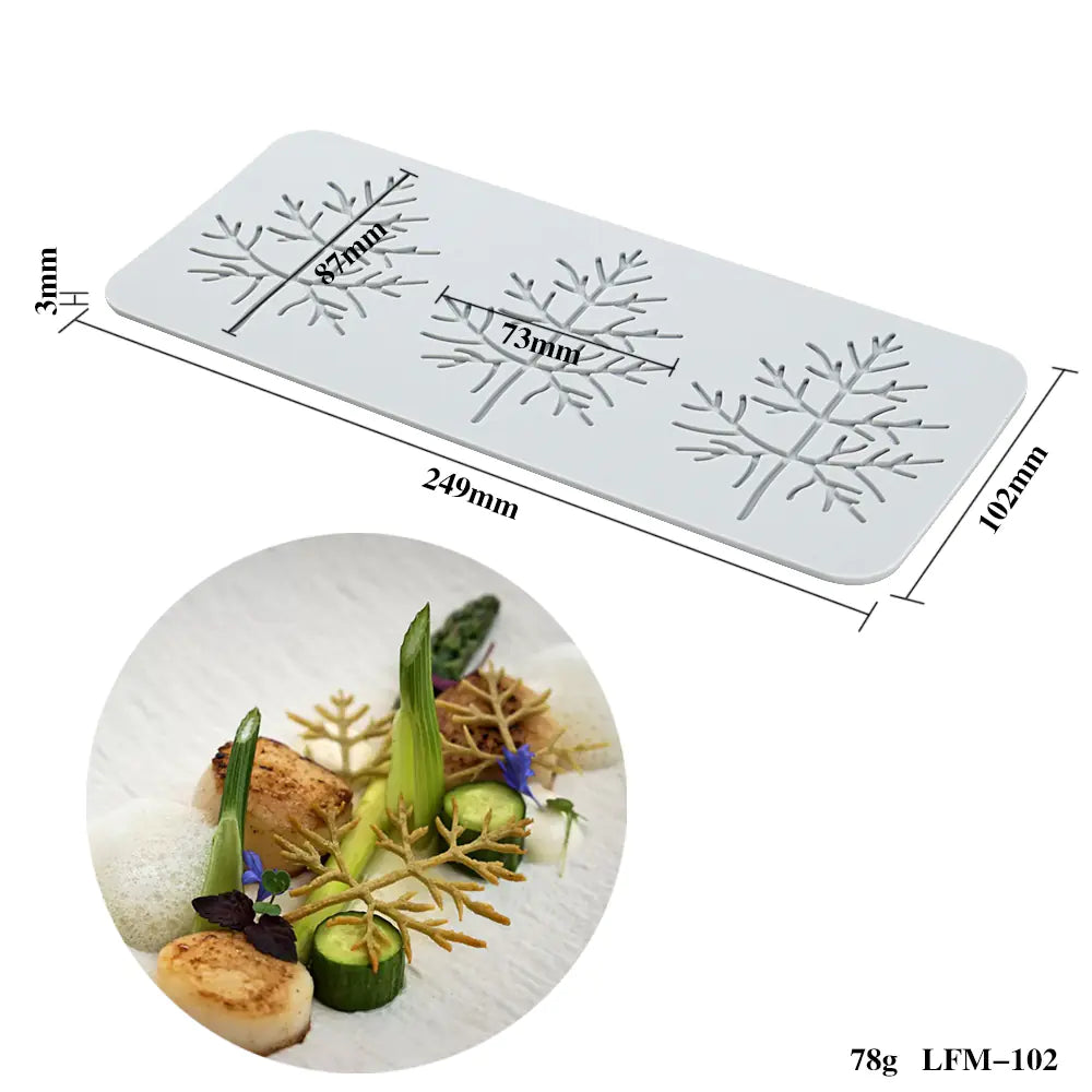 Silicone Leaf and Flower Molds for DIY Desserts