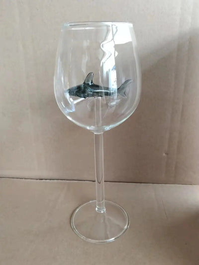 Creative Shark High Wine Glass with Octopus Design - Lunqara