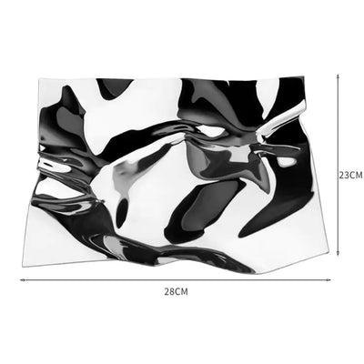 Nordic Style Stainless Steel Irregular Fruit Bowl - Lunqara