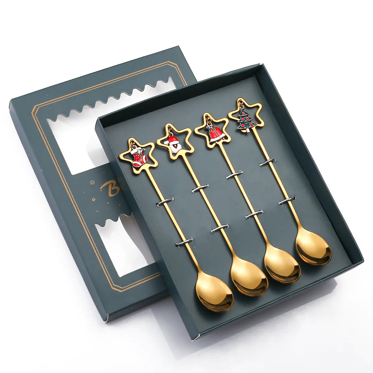 Cartoon Christmas Spoon Cutlery Set for Desserts