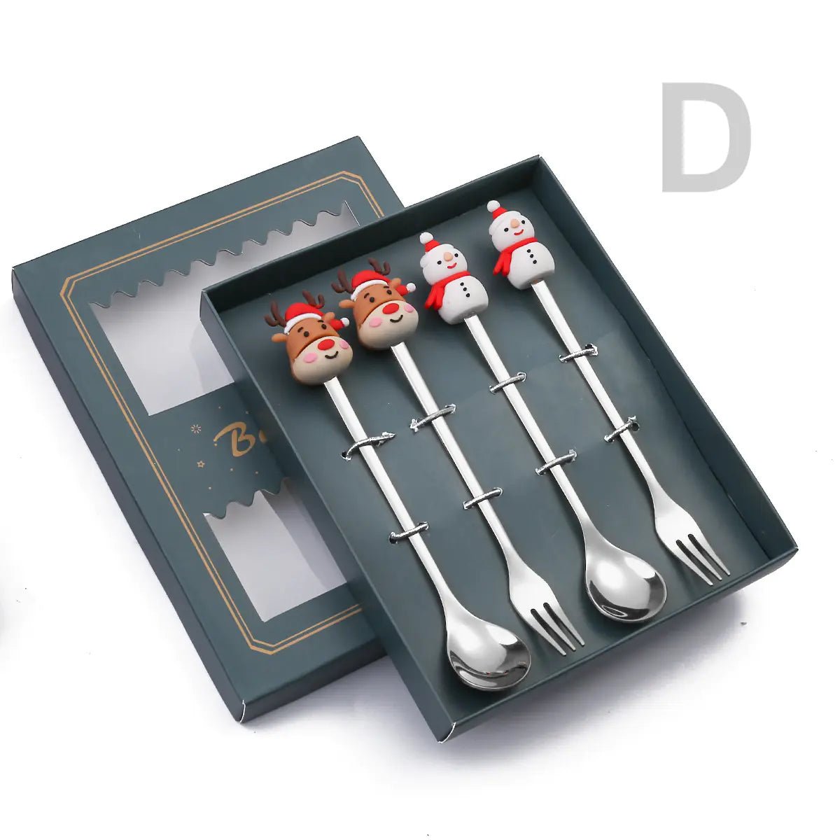 Cartoon Christmas Spoon Cutlery Set for Desserts - Lunqara