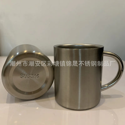 Double-Layer Insulated 316 Stainless Steel Mug with Lid
