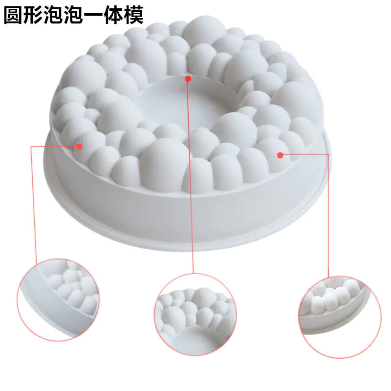 Circular Silicone Cake Mold for DIY Baking Decorations