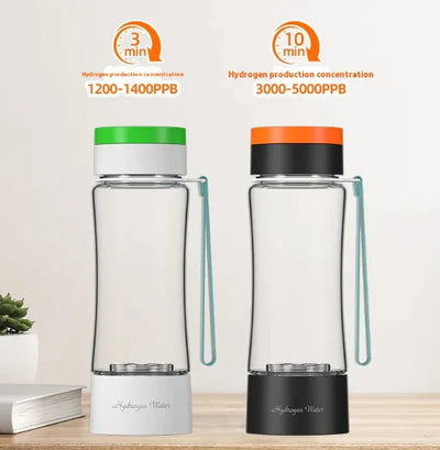 Hydrogen-Rich Water Cup with Hydrogen Production & UV Sterilization Lamp, 450ML - Lunqara 