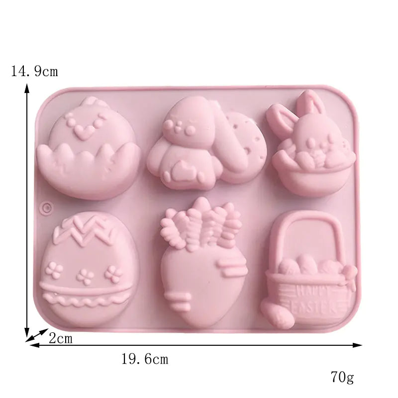 Easter Silicone Molds for Chocolate Cake Decorations