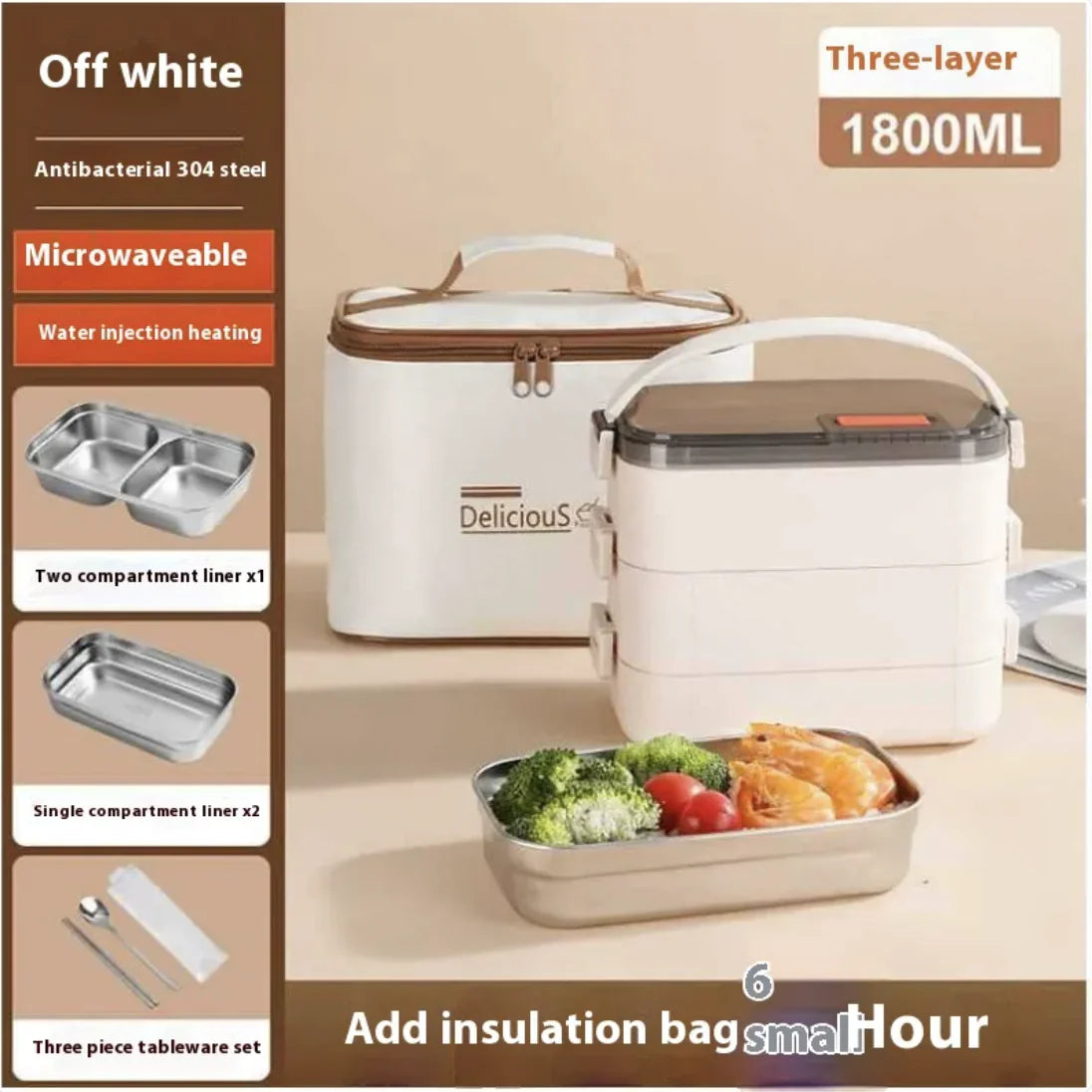 Extra-Long Insulated Stainless Steel Lunch Box