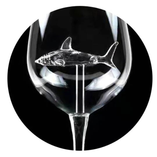 Creative Shark High Wine Glass with Octopus Design - Lunqara