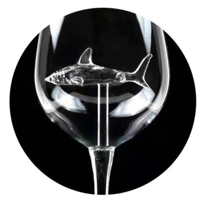 Creative Shark High Wine Glass with Octopus Design - Lunqara