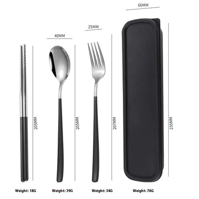 Portable Stainless Steel Cutlery Set - Lunqara