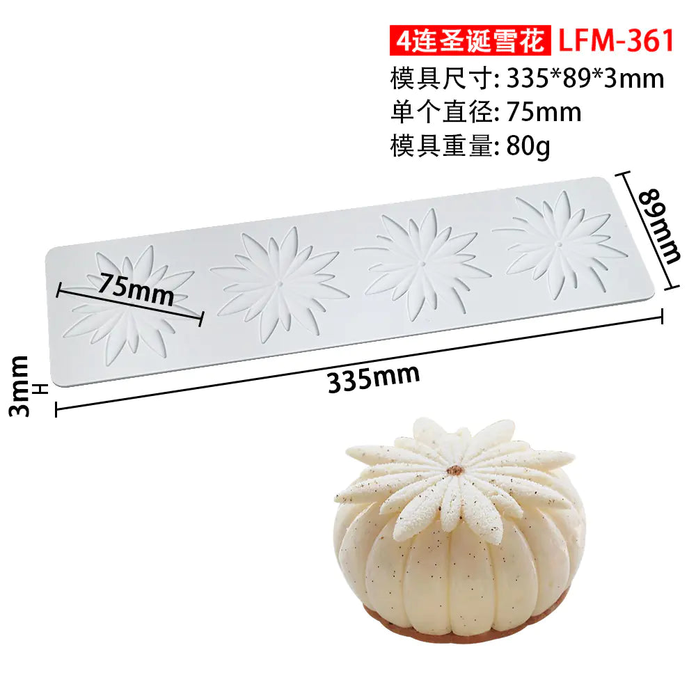 Silicone Mold for Leaf Ring Fondant Lace Decoration