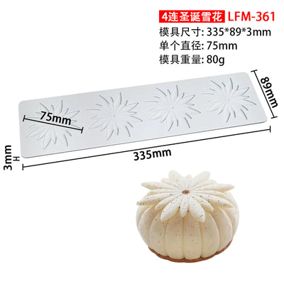 Silicone Mold for Leaf Ring Fondant Lace Decoration