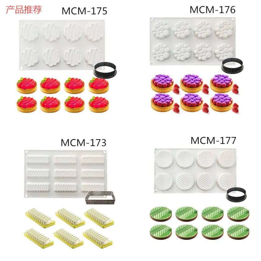 Heart - Shaped Sandstone Cake Silicone Mold and Steel Ring - Lunqara
