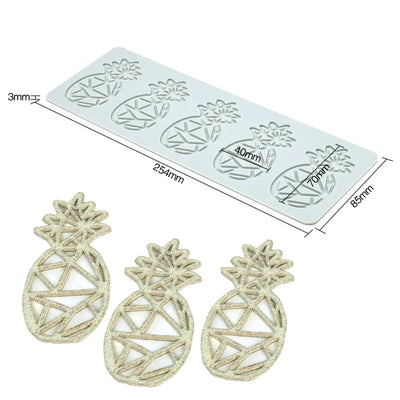 Pineapple Fruit Crisps Silicone Lace Mat for Baking