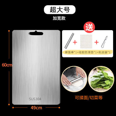 Thick 316 Stainless Steel Cutting Board for Kitchen Use
