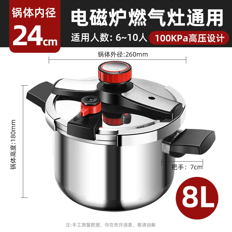Lunqara 304 Stainless Steel High-Pressure Cooker
