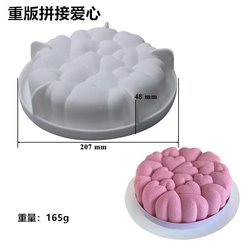 7-Inch Heart-Shaped Silicone Mold for DIY Baking