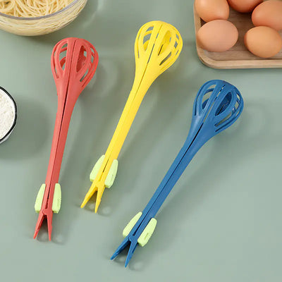 3-in-1 Multi-Functional Egg Beater and Food Tongs - Lunqara 