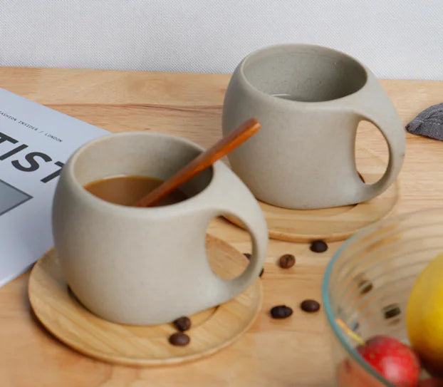 Vintage Ceramic Mug - Rustic Coffee and Tea Cup