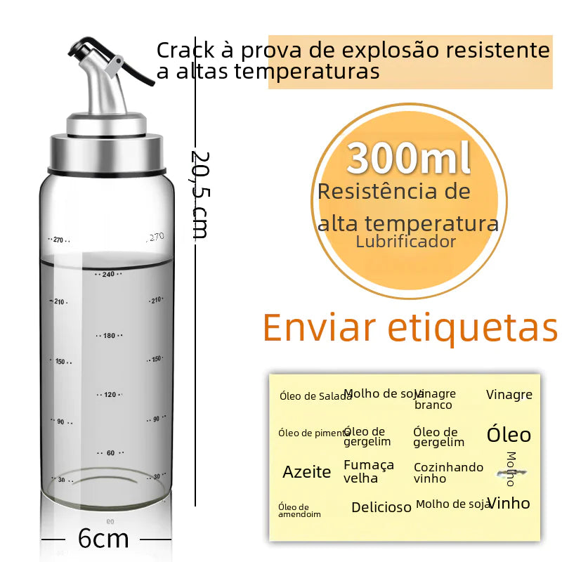 Heat-Resistant Glass Oil Bottle and Spice Jar Set - Lunqara 