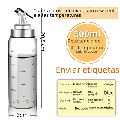 Heat-Resistant Glass Oil Bottle and Spice Jar Set - Lunqara 