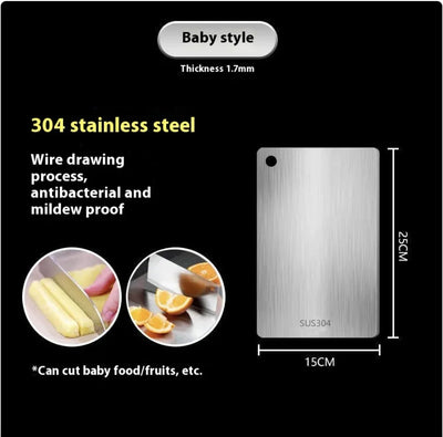 Double - Sided 304 Stainless Steel Cutting Board - Lunqara