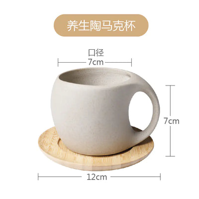 Vintage Ceramic Mug - Rustic Coffee and Tea Cup