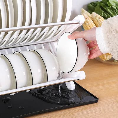 New Folding Kitchen Draining Rack for Utensil Storage - Lunqara 