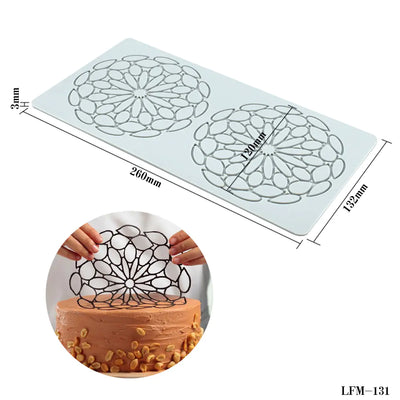 Silicone Lace Mat for Cake Decorating and Baking Tools - Lunqara 