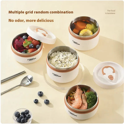 Japanese Stainless Steel Insulated Lunch Box - Lunqara 