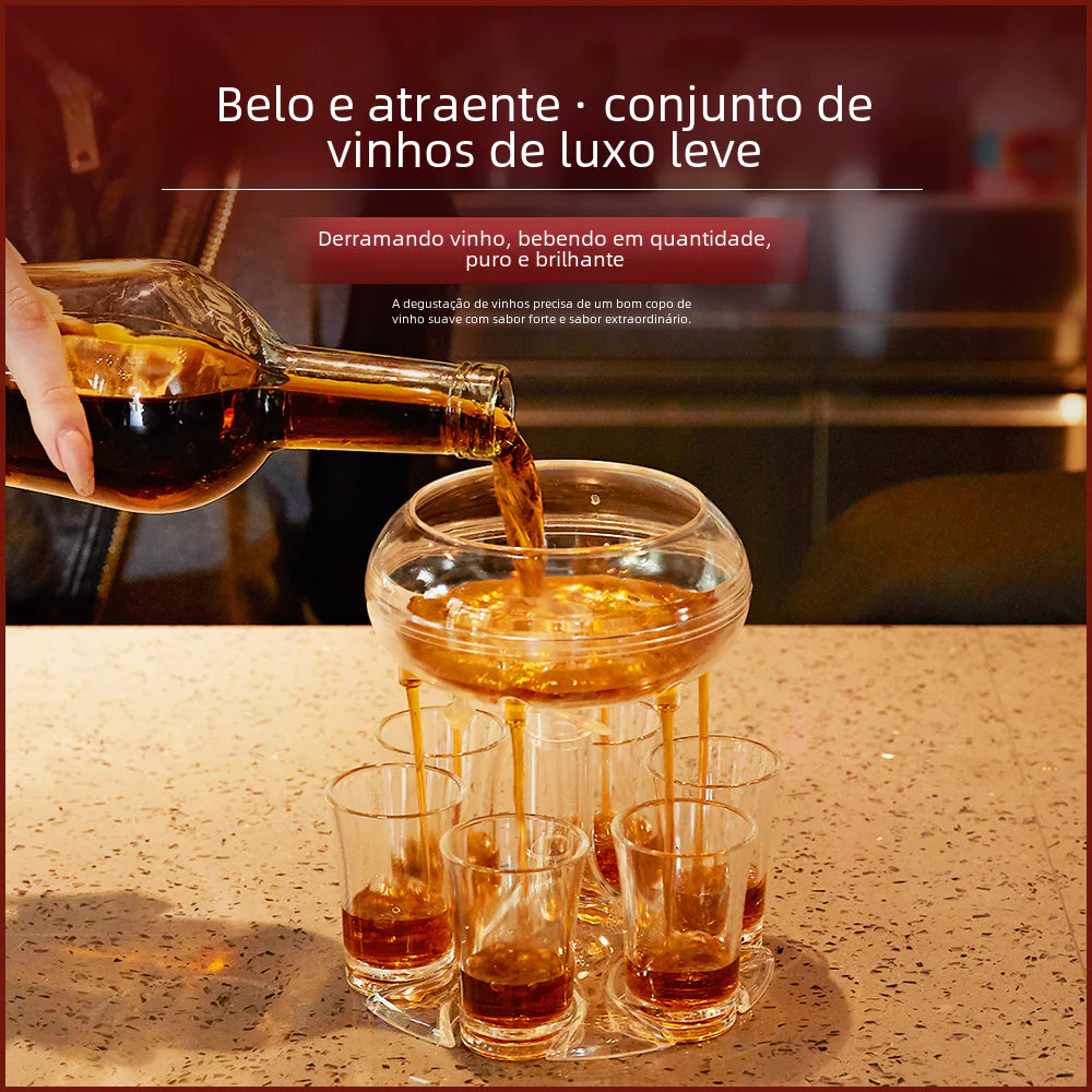 Transparent Wine Decanter Set with 6 Glasses