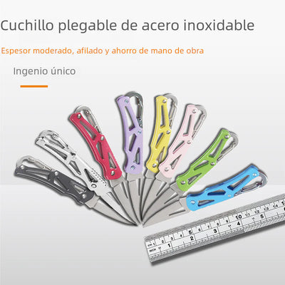 Mini Folding Key Knife - Stainless Steel Outdoor Tool