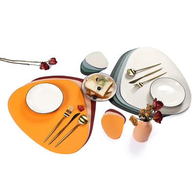 Faux Leather European Style Table Mats (1 Piece) - Lunqara