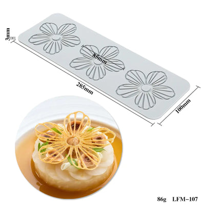 Silicone Leaf and Flower Molds for DIY Desserts