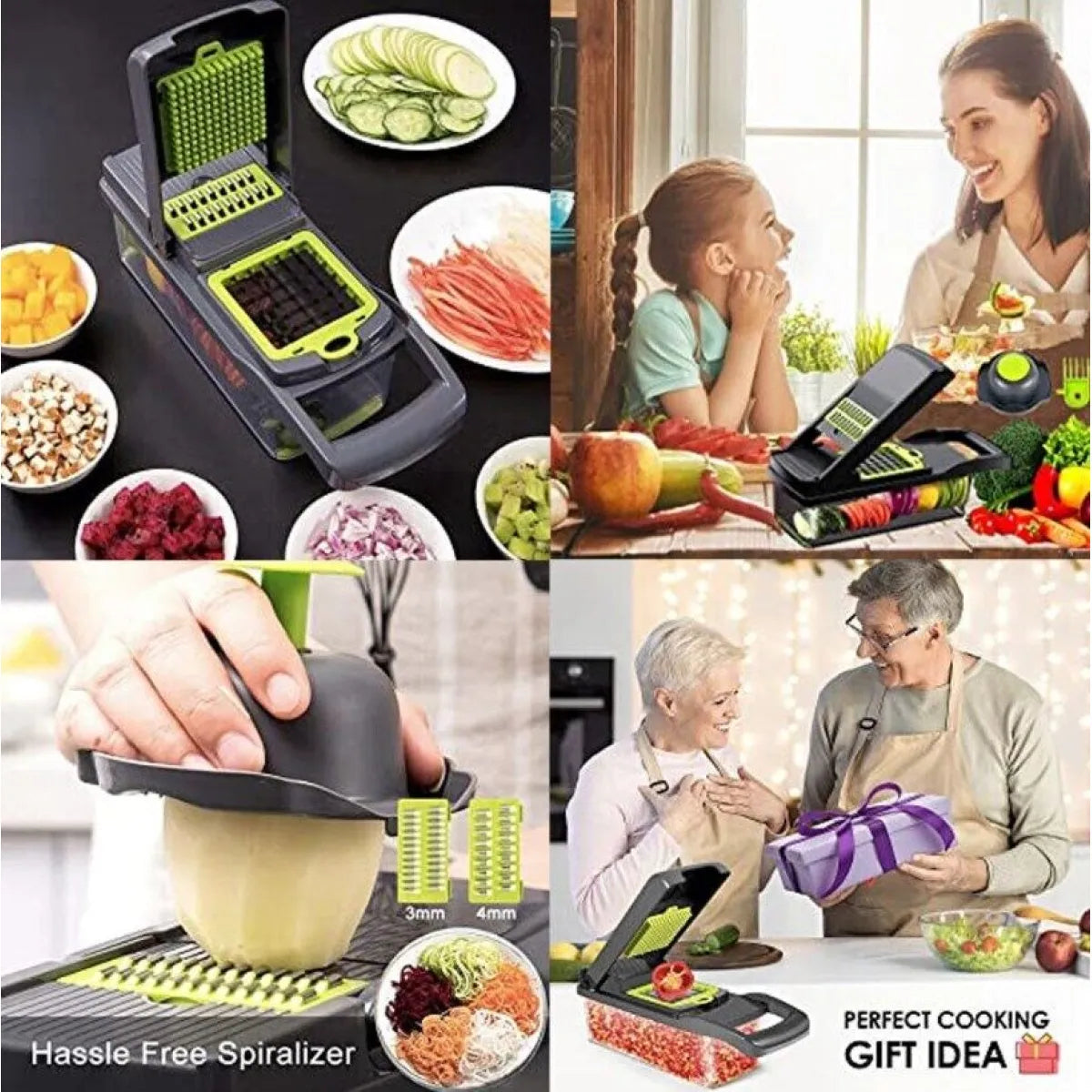 15-in-1 Multi-Function Vegetable Chopper & Slicer Set - Lunqara 